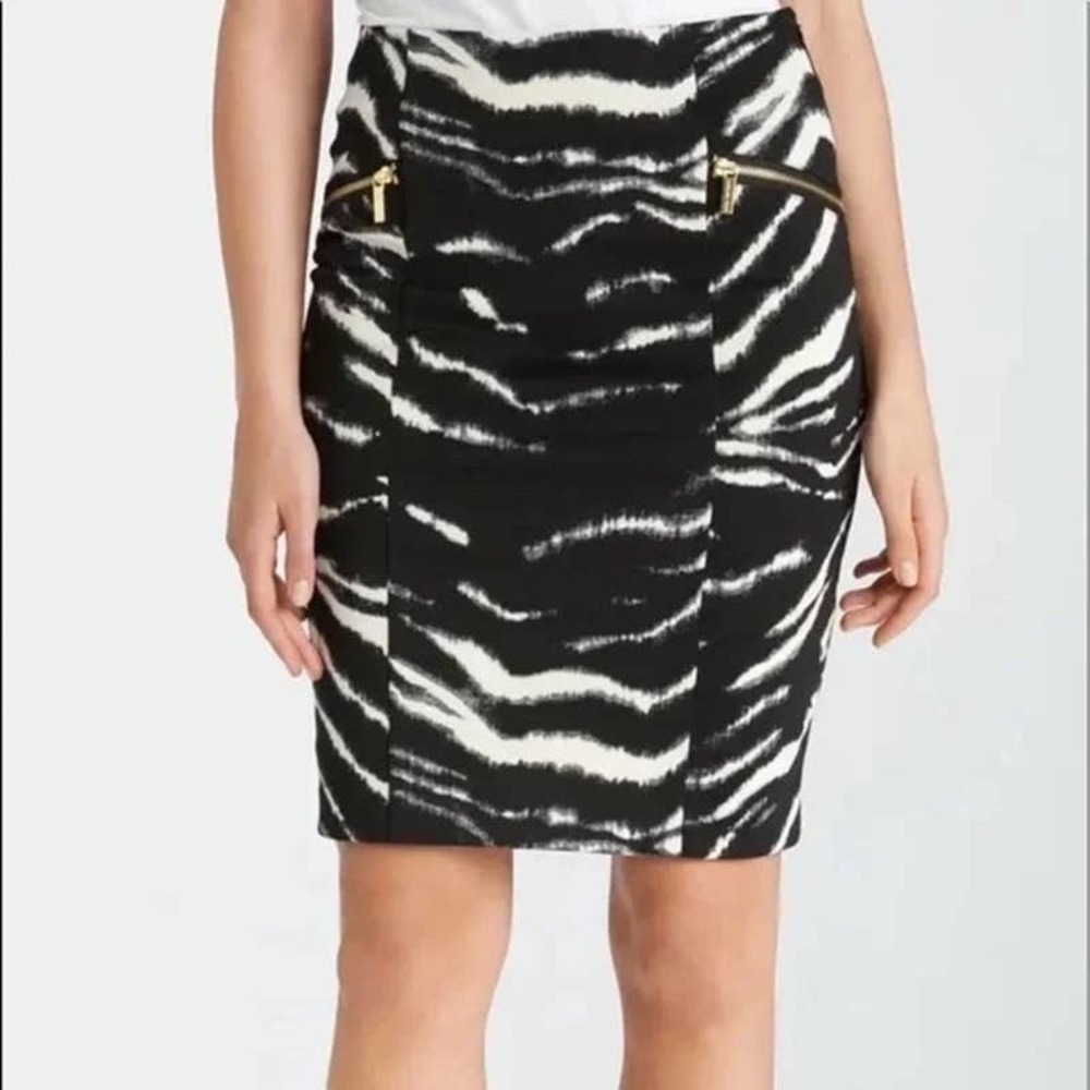 Michael Kors Zebra Pencil Skirt, Sz 8